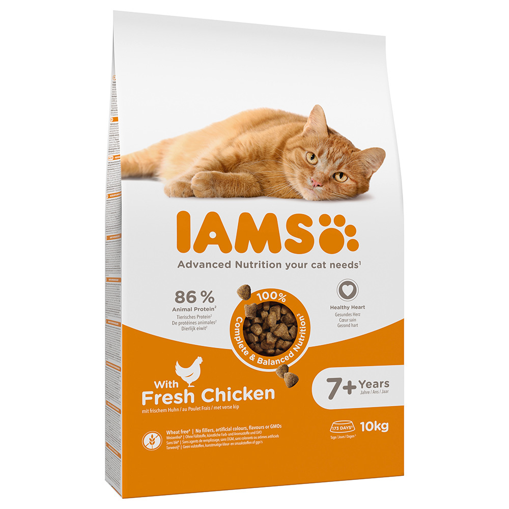 IAMS Advanced Nutrition Senior Cat mit Huhn - Sparpaket: 2 x 10 kg von Iams