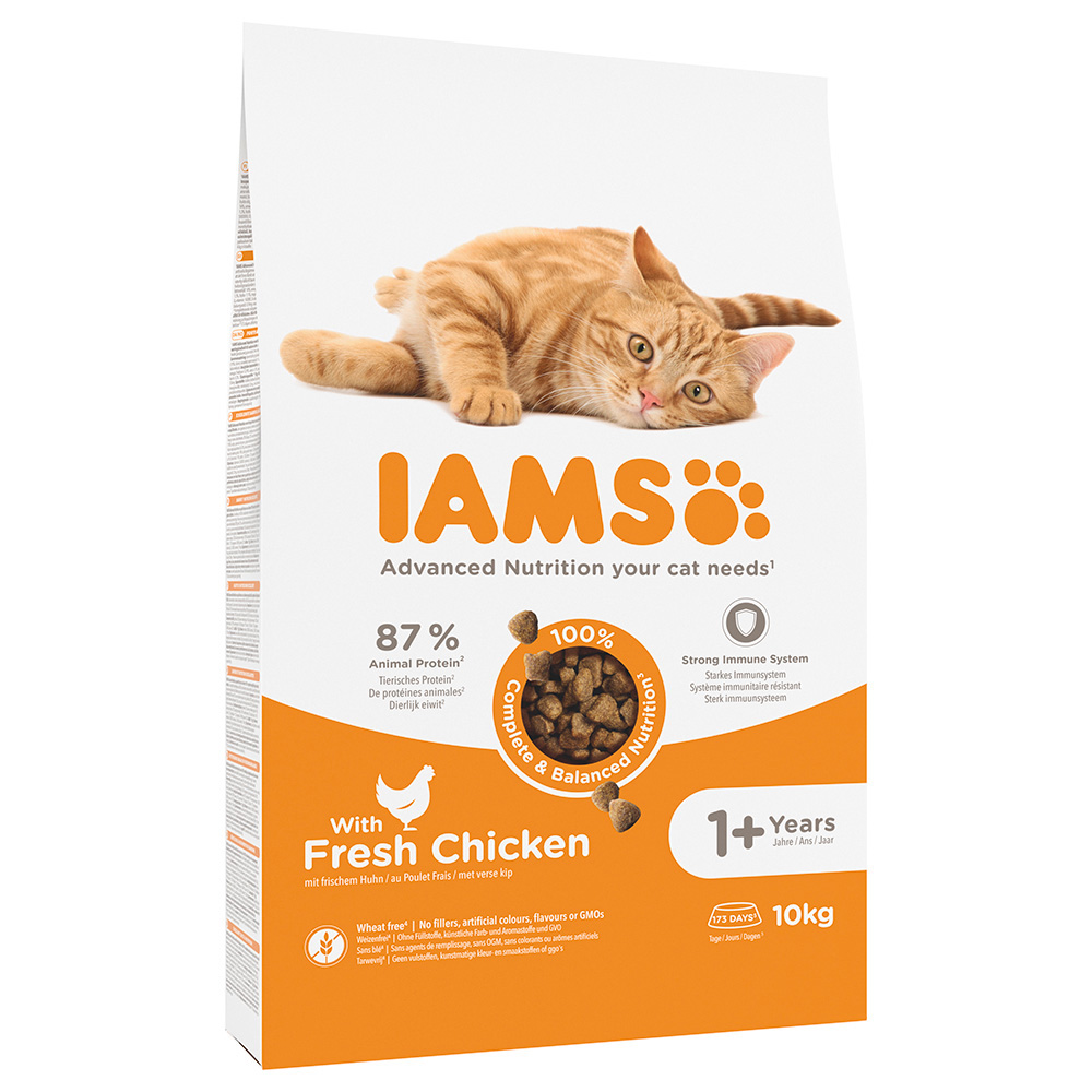 Sparpaket IAMS 2 x Großgebinde - Ausgewachsene Katzen Huhn - 2 x 10 kg von Iams