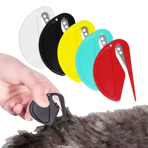 IATAHI 5-teiliger Entfilzungsmesser Katze, Brieföffner, Geschenkpapierschneider, Schiebeschneider für Weihnachten, Entfilzer Katze Langhaar, Knoten Entferner Katze, Knotenkamm für Katzen IATAHI 5-teiliger Entfilzungsmesser Katze, Brieföffner, Geschenkpapierschneider, Schiebeschneider für Weihnachten, Entfilzer Katze Langhaar, Knoten Entferner Katze, Knotenkamm für Katzen von IATAHI