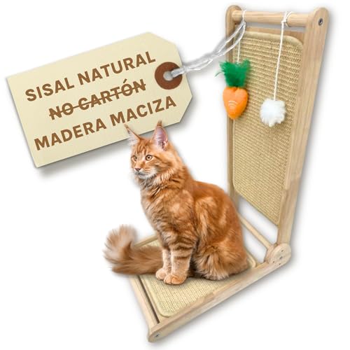 Kratzbaum für Katzen, maximale Haltbarkeit und Widerstandsfähigkeit, ohne Karton, natürliches Sisal und Massivholz, Kratzbaum für große Katzen, L-Form, faltbar, tragbar, inkl. Spielzeug mit Catnip Kratzbaum für Katzen, maximale Haltbarkeit und Widerstandsfähigkeit, ohne Karton, natürliches Sisal und Massivholz, Kratzbaum für große Katzen, L-Form, faltbar, tragbar, inkl. Spielzeug mit Catnip von IAVENDO