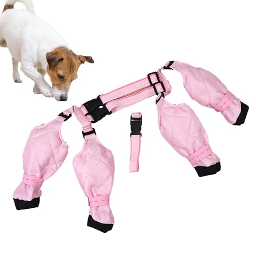 Hundepfoten-Stiefel-Leggings, Strapsstiefel für Hunde, wasserdichte Leggings, Hundeschuhe zum Schutz der Pfoten, schmutzabweisende Anti-Fall-Hunde-Stiefel-Leggings für den Winter, Outdoor-Spaziergang von IAZE