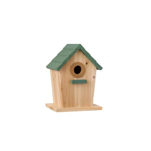 Vogelhaus naturfarbigem m/staubig grün Dach Loch Ø:32 mm, Reinigungsklappe auf der Seite von IB Laursen