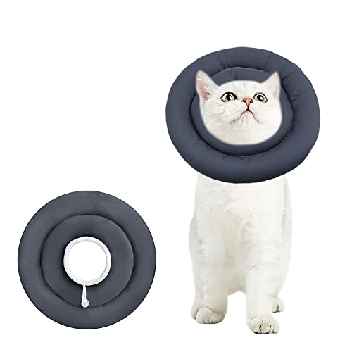 IBLUELOVER Halskrause Hunde Katzen Schutzkragen Wasserdicht Schutzhalsband Antibiss Elisabethanischer Kragen Weich Hundehalskrause für Haustiere Nach Operation Verletzungen Recovery von IBLUELOVER