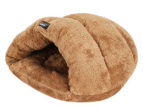 IBLUELOVER Katzenbett Haustier Weiche Schlafsack Kleine Hunde Kätze Haustiernest Dreieck Hundesofa Plüsch Haustierbett Zuhause Haustier Matte Waschbar Falten Hundehöhle für Kaninchen Eichhörnchen von IBLUELOVER