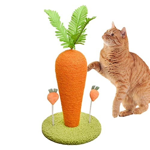 Katzenkratzer für Hauskatzen,Sisal-Kratzbäume in Karottenform - Cat Tree Tower Kratzbaum Interaktives Spielzeug für Kätzchen und Erwachsene Katzen Ibuger von IBUGER
