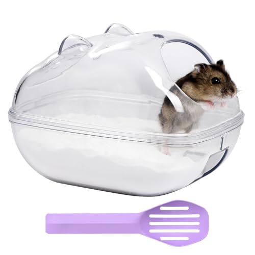 IBWell Transparent Hamster Sandbad Container Hamster Sandkasten Niedliche Hamsterform Hamsterkäfig Zubehör Bad hält Sand eingeschlossen IBWell Transparent Hamster Sandbad Container Hamster Sandkasten Niedliche Hamsterform Hamsterkäfig Zubehör Bad hält Sand eingeschlossen von IBWell