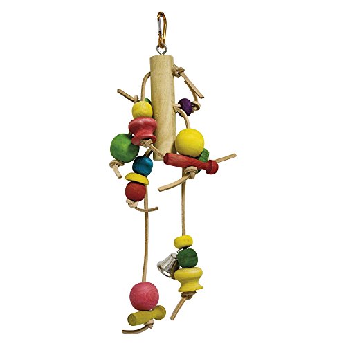 ICA BR130 Spielzeug aus Holz mit Leder und Perlen für Vögel von ICA