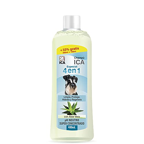 ICA CHP26 Spezielles 4-in-1-Shampoo mit Aloe Vera für Hunde, reinigt, schützt, spendet Feuchtigkeit und regeneriert mit Duft nach Wassermelone Melone, 400 ml ICA CHP26 Spezielles 4-in-1-Shampoo mit Aloe Vera für Hunde, reinigt, schützt, spendet Feuchtigkeit und regeneriert mit Duft nach Wassermelone Melone, 400 ml von ICA