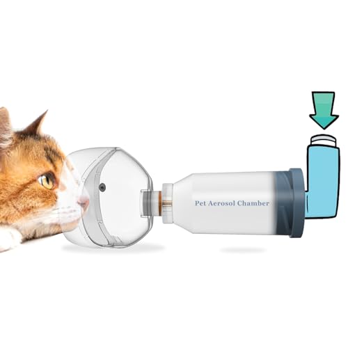 ICARE-PET Haustier-Aerosolkammer für alle Katzen und kleine Hunde, von Haustieren entworfene Silikonmaske passt Allen Katzen bequem, für Erste-Hilfe-Zubehör für Haustiere von ICARE-PET