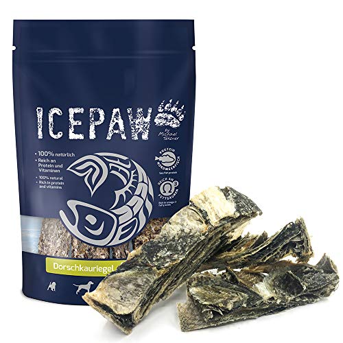 ICEPAW Dorschkauriegel für Hunde I 100% Dorsch I Zahnpflege Snack I 1 Beutel (100 g) von ICEPAW by Michael Tetzner