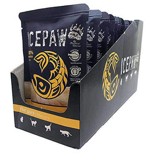 ICEPAW Filet Pure I High Premium Feuchtfutter für Katzen I Mit Kabeljau I Display á 12 x 85 g I Pouchbeutel I Getreidefrei ICEPAW Filet Pure I High Premium Feuchtfutter für Katzen I Mit Kabeljau I Display á 12 x 85 g I Pouchbeutel I Getreidefrei von ICEPAW by Michael Tetzner