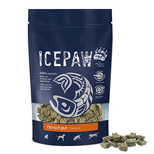 ICEPAW I Dorsch pur I 150 g I Monoprotein Snack für Hunde I 100% natürlich von ICEPAW by Michael Tetzner