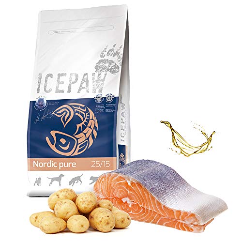ICEPAW I High Premium I Trockenfutter Nordic Pure 2 kg I getreidefrei I Lachs und Kartoffeln I Für futtersensible Hunde von ICEPAW by Michael Tetzner