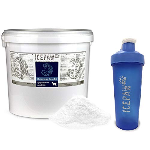 ICEPAW I Kombipaket für Hunde I Glycocharge Reloaded 7 kg I Shaker 600 ml I Leistungssteigerung I Kraftspender I Schnelle Regeneration von ICEPAW by Michael Tetzner