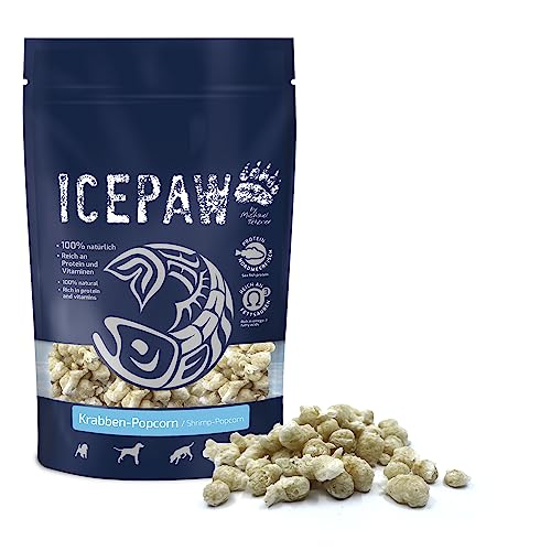 ICEPAW I Krabben-Popcorn I für Hunde I 90 g I fettarm I kalorienarm I ideal bei Übergewicht I Fisch Snack von ICEPAW by Michael Tetzner