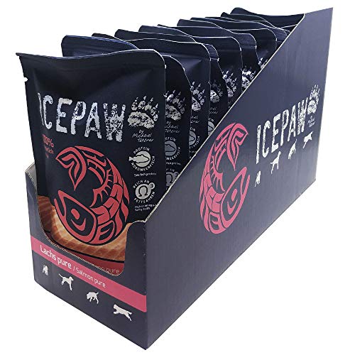 ICEPAW I Lachs Pure I 24 x 100 g I High Premium Feuchtfutter für Hunde mit Fisch I Pouchbeutel von ICEPAW by Michael Tetzner