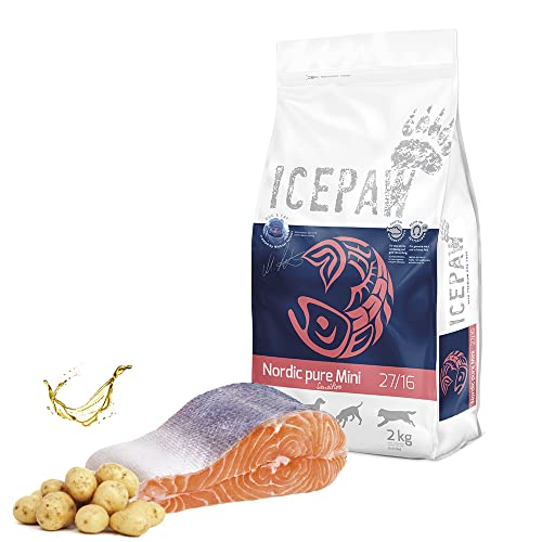 ICEPAW Nordic Pure Mini Sensitive I High Premium Trockenfutter I 2 kg I Für Hunde Kleiner Rassen I Mit Lachs und Kartoffel ICEPAW Nordic Pure Mini Sensitive I High Premium Trockenfutter I 2 kg I Für Hunde Kleiner Rassen I Mit Lachs und Kartoffel von ICEPAW by Michael Tetzner