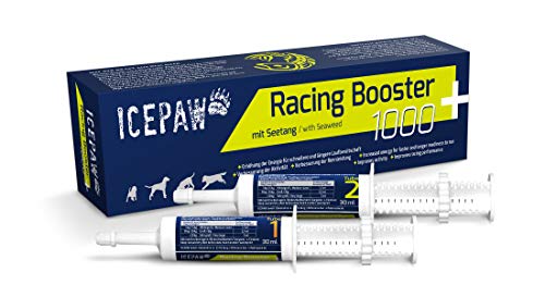 ICEPAW Racing Booster 1000+, Nahrungsergänzung für Hunde mit Seetang zur Steigerung von Energie und Laufleistung, 2 x 30 ml von ICEPAW by Michael Tetzner
