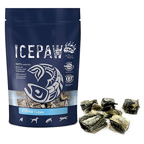 ICEPAW I Fisch Snack für Hunde I Cubes I 2 x 100 g I 100% getrockneter Dorsch I Besonders fettarm I Kauspaß in Würfelform von ICEPAW by Michael Tetzner