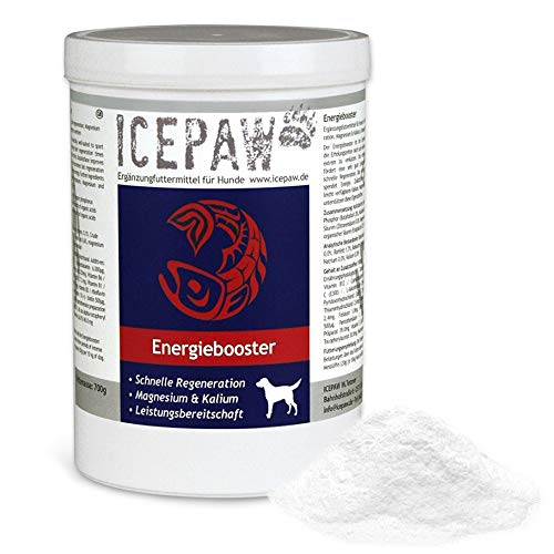 ICEPAW Energiebooster I für sportlich aktive Hunde I versorgt die Muskelzellen mit Glukose I für schnelle Energie und Regeneration I Pulver 700 g von ICEPAW by Michael Tetzner