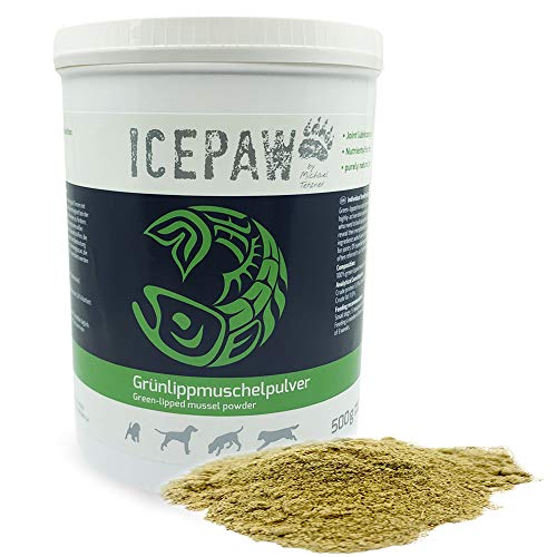 ICEPAW Grünlippmuschelpulver 100% - wichtiger Gelenknährstoff Verschiedene Größen (500g) von ICEPAW by Michael Tetzner