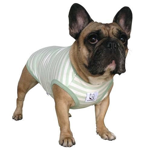 Keyoung iChoue Pug Striped T Shirts Clothes for Medium Dogs Vest Tank Tops Puppy Small French Bulldog Frenchie English Boston Terrier Pitbull Green White Stripes - Small Keyoung iChoue Pug Striped T Shirts Clothes for Medium Dogs Vest Tank Tops Puppy Small French Bulldog Frenchie English Boston Terrier Pitbull Green White Stripes - Small von ICHOUE