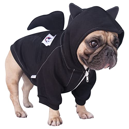 iChoue Fledermaus-Hundekostüme für kleine und mittelgroße Kleidung, für Jungen und Mädchen, süßer lustiger Pullover für französische Bulldogge, kaltes Wetter, Pitbull Corgi Welpen, L Plus von ICHOUE