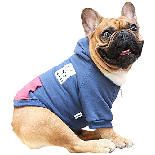 iChoue Pet Clothes Dog Hoodie Hooded Full-Zip Sweatshirt English Bulldog Boston Terrier Cotton Winter Warm Coat Clothing - Navy/Size XL iChoue Pet Clothes Dog Hoodie Hooded Full-Zip Sweatshirt English Bulldog Boston Terrier Cotton Winter Warm Coat Clothing - Navy/Size XL von ICHOUE