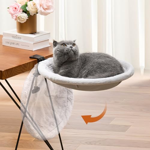 ICOHOT Katzen-Schreibtischbett – Kaninchenfell von ICOHOT