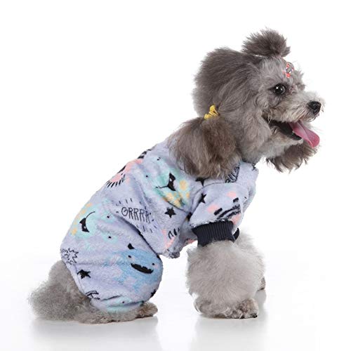 ICTOLOGY Pet Christmas Costume Dog Pajamas Kitten Puppy Christmas Four-Legged Pullover Sweatshirt Fleece Warm Jumpsuit for Teddy, Poodle, Chihuahua, S-XL von ICTOLOGY