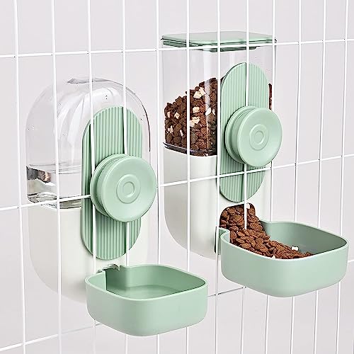Automatischer Futter-Wasserspender, Schwerkraft-Kaninchen-Futterspender und Wasserspender-Set, Käfig, Katzenfutter und Wasserspender, Futternapf für Kaninchen, Chinchilla, Meerschweinchen, Igel, von IDAHSOR