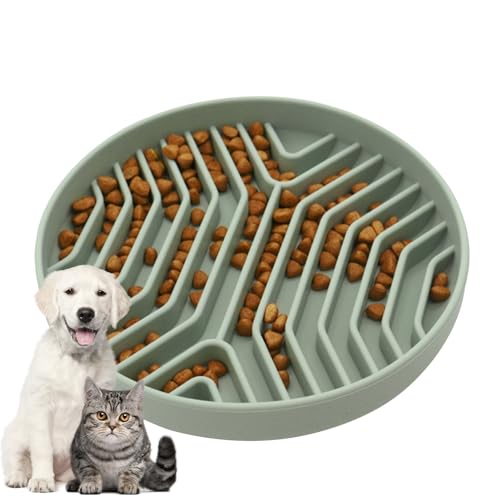Futternäpfe für langsames Fressen für Haustiere, Silikon-Futternapf für Haustiere, Rutschfester, leicht zu reinigender Futternapf, vielseitige Futternäpfe für langsame Katzen, lustiger Futternapf für von IDIDOS