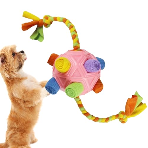 Schnüffelball, Plüsch-Puzzle-Haustier-Schnüffelspielzeug-Ball, Geruchssinnstraining, Interaktives Hundeballspielzeug, Waschbares Puzzle-Haustier-Schnüffelspielzeug-Ball, Langsames Futtertraining, Kaus von IDIDOS