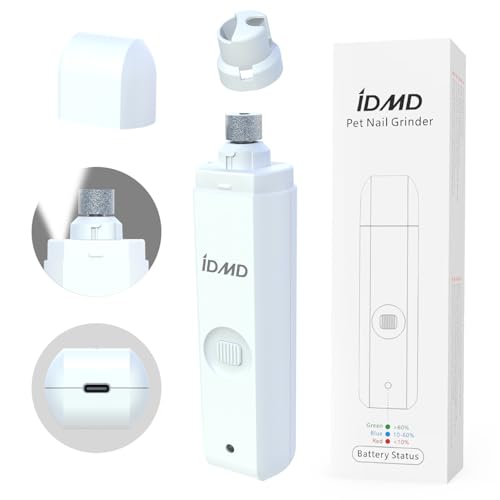 IDMD Krallenschleifer für Hunde mit 1 LED-Leuchten-2 Geschwindigkeiten, Neuester Krallenschleifer Mit Leistungsanzeige für Haustiere, leiser, für kleine, mittelgroße Hunde und Katzen IDMD Krallenschleifer für Hunde mit 1 LED-Leuchten-2 Geschwindigkeiten, Neuester Krallenschleifer Mit Leistungsanzeige für Haustiere, leiser, für kleine, mittelgroße Hunde und Katzen von IDMD