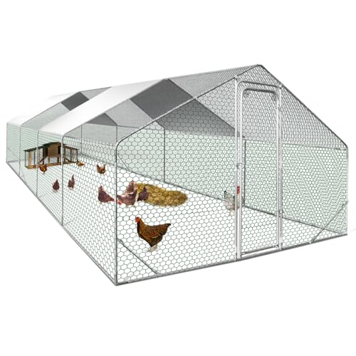 IDMarket - Sicherer, wasserdichter Laufstall für Hühnerstall, 24 m², Gittergehege, 8 x 3 m, verzinkter Stahl, für Katzen, grün oder grau IDMarket - Sicherer, wasserdichter Laufstall für Hühnerstall, 24 m², Gittergehege, 8 x 3 m, verzinkter Stahl, für Katzen, grün oder grau von IDMarket