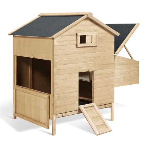 IDMarket - Hühnerstall Chalet XL für Hühner mit Legenest aus Holz von IDMarket
