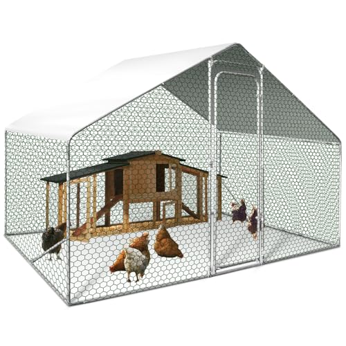 IDMarket – Laufstall, Hühnerstall, 6 m², Drahtgestell, aus verzinktem Stahl, 3 x 2 m von IDMarket