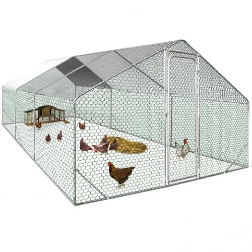 IDMarket – Laufstall Hühnerstall 18 m² Park, Drahtgestell, aus verzinktem Stahl von IDMarket