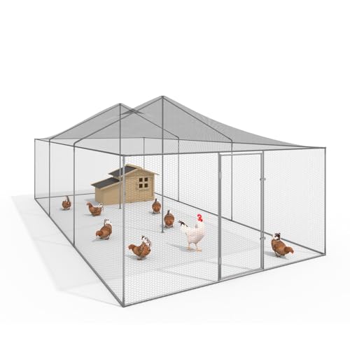 IDMarket - Voliere, 18 m², Gittergehege, 6 x 3 m, Hühnerstall für Kleintiere von IDMarket
