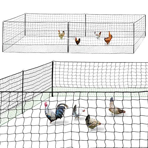 IDMarket – Zaun-Set für Hühner, 12 m, mit Tür, 6 Heringe, Doppelspitze von IDMarket
