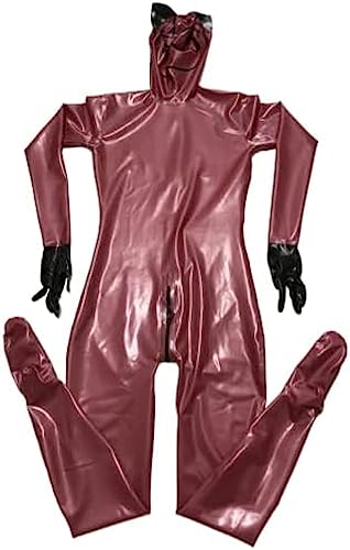 Metallic-Rosenroter Latex-Fetisch-Ganzkörper-Catsuit Mit Handschuhen Und Socken Mit Katzenohren,Bildfarbe-weiblich,L Metallic-Rosenroter Latex-Fetisch-Ganzkörper-Catsuit Mit Handschuhen Und Socken Mit Katzenohren,Bildfarbe-weiblich,L von IDOBLO
