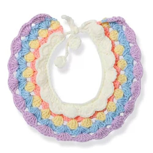 IDOLPET Handgefertigtes niedliches Katzen-Bandana-Halsband für Mädchen, Katze, bunt, Stricken, Haustier-Geburtstagslätzchen, Kostüm, Outfit für Kätzchen, kleine Hunde, Kaninchen (Regenbogen A, M) IDOLPET Handgefertigtes niedliches Katzen-Bandana-Halsband für Mädchen, Katze, bunt, Stricken, Haustier-Geburtstagslätzchen, Kostüm, Outfit für Kätzchen, kleine Hunde, Kaninchen (Regenbogen A, M) von IDOLPET