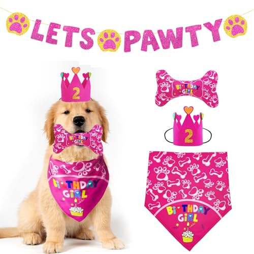 IDOLPET Hunde-Bandana-Hut, Spielzeug-Set, Haustier, Happy Birthday, Partyzubehör, Dreieck-Lätzchen mit niedlichem Knochen, Hunde-Geburtstags-Schal, Zubehör und Dekoration für große Hunde, Blau von IDOLPET