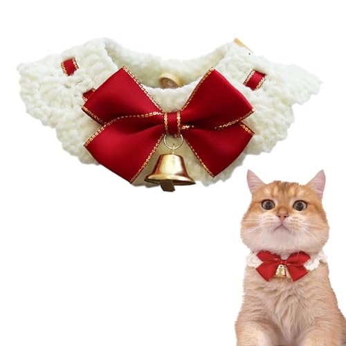 IDOLPET Weihnachtliches Katzen- und Hundehalsband mit Fliege, Glocke, handgefertigt, Stricken, Weihnachten, Urlaub, Katze, Haustier, Bandana, Krawatte, Kostüm, Outfit für Katze, Kätzchen, Welpen, IDOLPET Weihnachtliches Katzen- und Hundehalsband mit Fliege, Glocke, handgefertigt, Stricken, Weihnachten, Urlaub, Katze, Haustier, Bandana, Krawatte, Kostüm, Outfit für Katze, Kätzchen, Welpen, von IDOLPET
