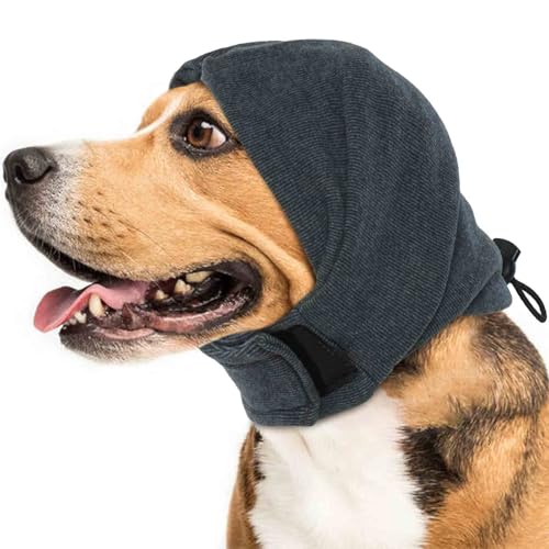 IDOMIK Beruhigender Hunde-Kapuzenpullover, kein Schütteln, Ohrwickel für Hunde, Ohrenkopfabdeckungen zur Geräuschreduzierung und Angstlinderung, Hundeohren-Stirnband, schützt vor Ohren, Hämatomen von IDOMIK