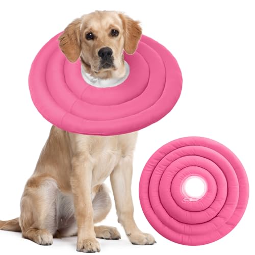IDOMIK Genesungshalsband für Hunde, wasserdicht, weich, nach Operationen, bequemes, schützendes elisabethanisches Halsband, Alternative für Hunde und Katzen, verstellbarer Haustierhals, Donut-Kegel IDOMIK Genesungshalsband für Hunde, wasserdicht, weich, nach Operationen, bequemes, schützendes elisabethanisches Halsband, Alternative für Hunde und Katzen, verstellbarer Haustierhals, Donut-Kegel von IDOMIK