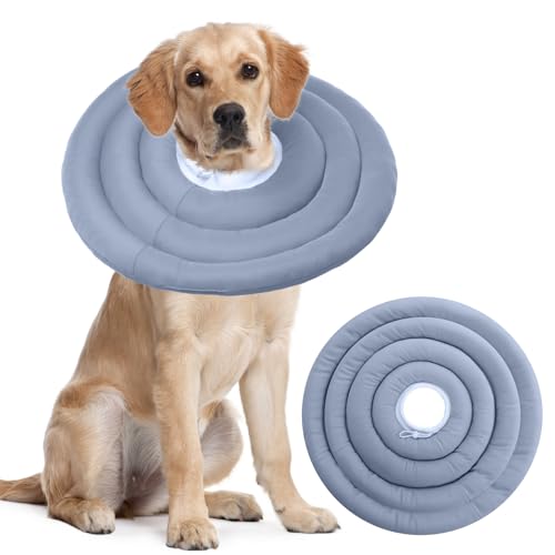 IDOMIK Genesungshalsband für Hunde, wasserdicht, weich, nach Operationen, bequemes, schützendes elisabethanisches Halsband, Alternative für Hunde und Katzen, verstellbarer Haustierhals, Donut-Kegel IDOMIK Genesungshalsband für Hunde, wasserdicht, weich, nach Operationen, bequemes, schützendes elisabethanisches Halsband, Alternative für Hunde und Katzen, verstellbarer Haustierhals, Donut-Kegel von IDOMIK