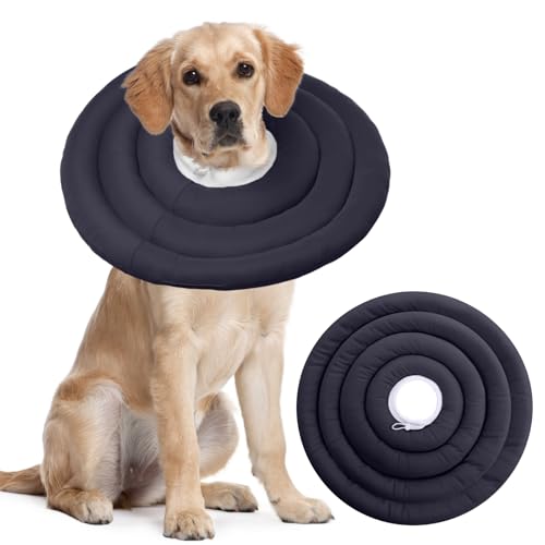IDOMIK Genesungshalsband für Hunde, wasserdicht, weich, nach Operationen, bequemes, schützendes elisabethanisches Halsband, Alternative für Hunde und Katzen, verstellbarer Haustierhals, Donut-Kegel IDOMIK Genesungshalsband für Hunde, wasserdicht, weich, nach Operationen, bequemes, schützendes elisabethanisches Halsband, Alternative für Hunde und Katzen, verstellbarer Haustierhals, Donut-Kegel von IDOMIK