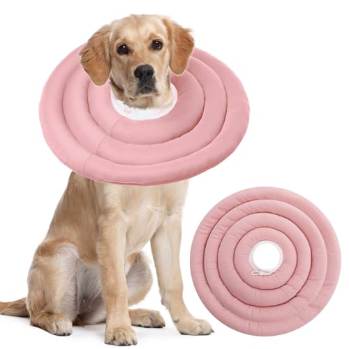 IDOMIK Genesungshalsband für Hunde, wasserdicht, weich, nach Operationen, bequemes, schützendes elisabethanisches Halsband, Alternative für Hunde und Katzen, verstellbarer Haustierhals, Donut-Kegel von IDOMIK