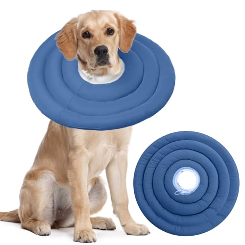 IDOMIK Genesungshalsband für Hunde, wasserdicht, weich, nach Operationen, bequemes, schützendes elisabethanisches Halsband, Alternative für Hunde und Katzen, verstellbarer Haustierhals, Donut-Kegel IDOMIK Genesungshalsband für Hunde, wasserdicht, weich, nach Operationen, bequemes, schützendes elisabethanisches Halsband, Alternative für Hunde und Katzen, verstellbarer Haustierhals, Donut-Kegel von IDOMIK